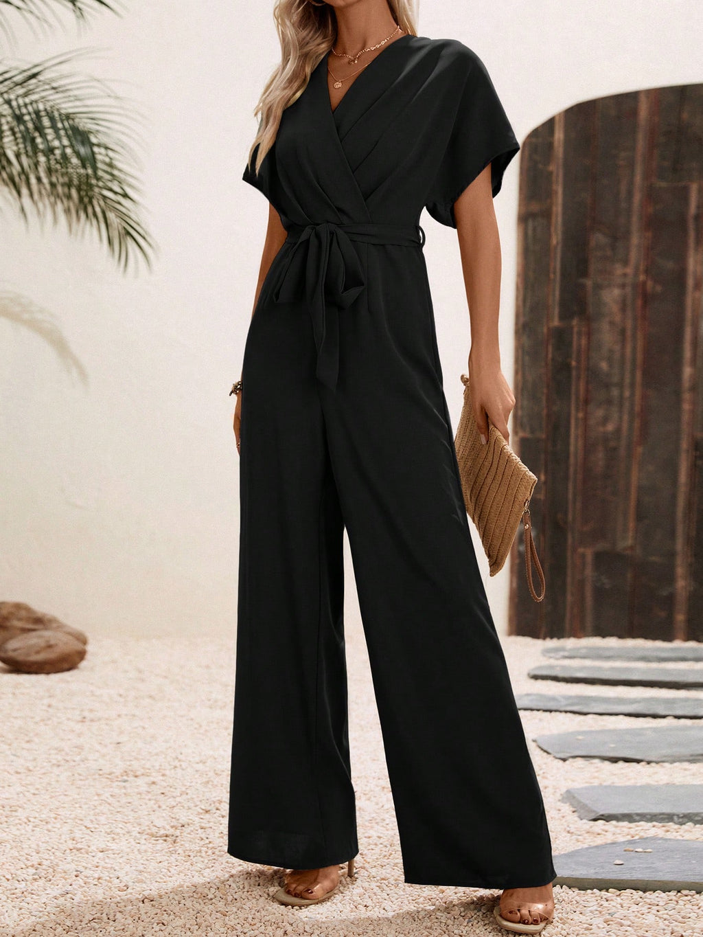 combinaison femme fluide bleu