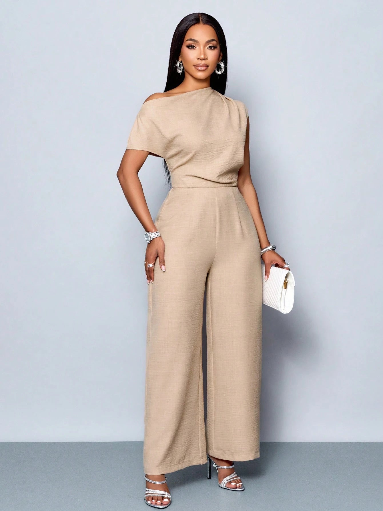 combinaison pantalon femme habillée Épaules Dénudées