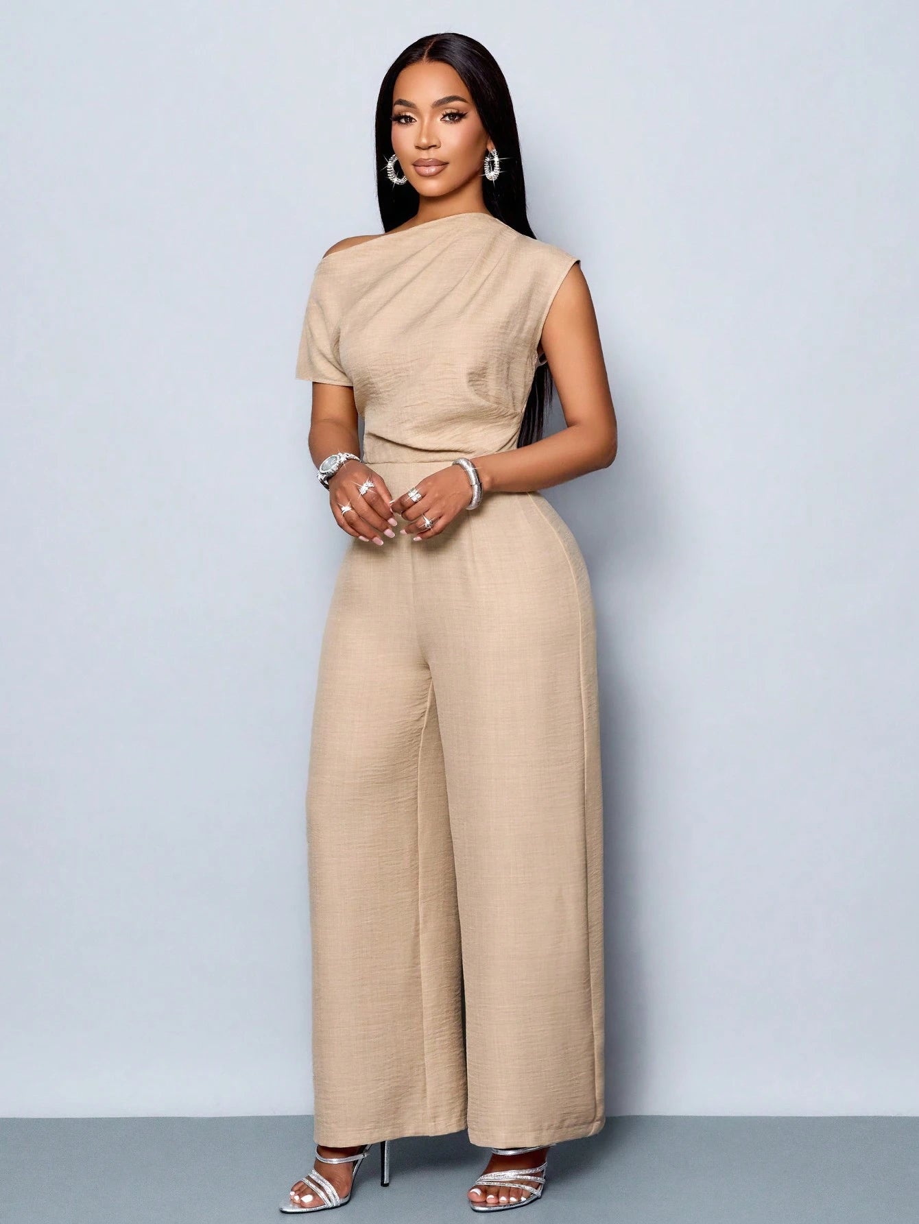 combinaison pantalon femme habillée Épaules Dénudées