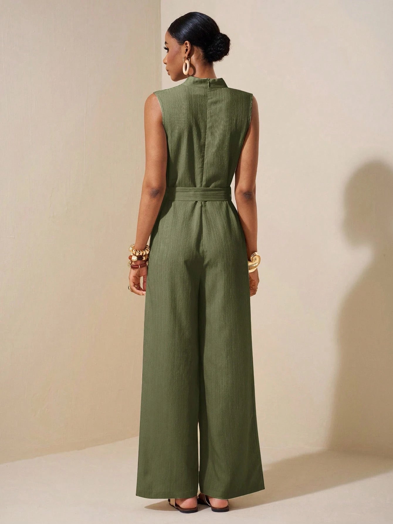 combinaison pantalon femme habillée vert
