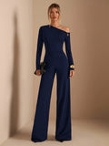 combinaison femme manche longues bleu