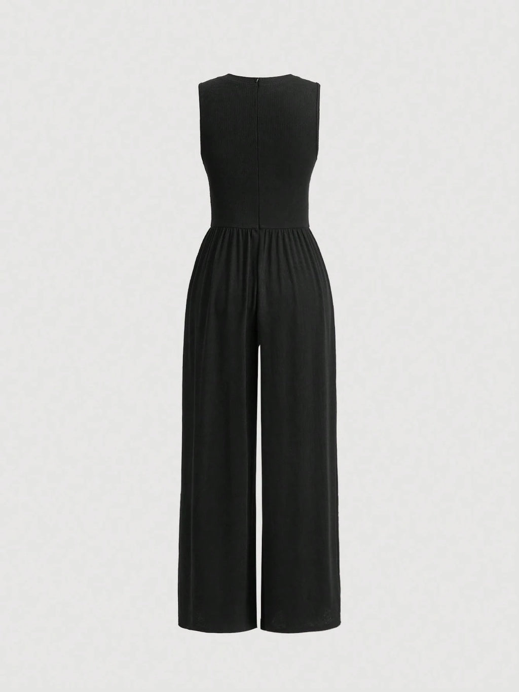 Combinaison noir pantalon large chic sans manche