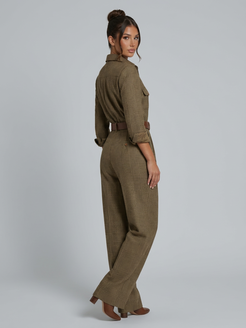combinaison de travail femme marron