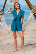 Combishort bleu idéal pour le brunch