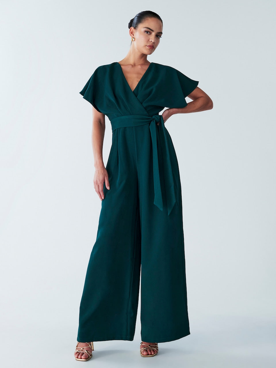 combinaison femme col v fluide