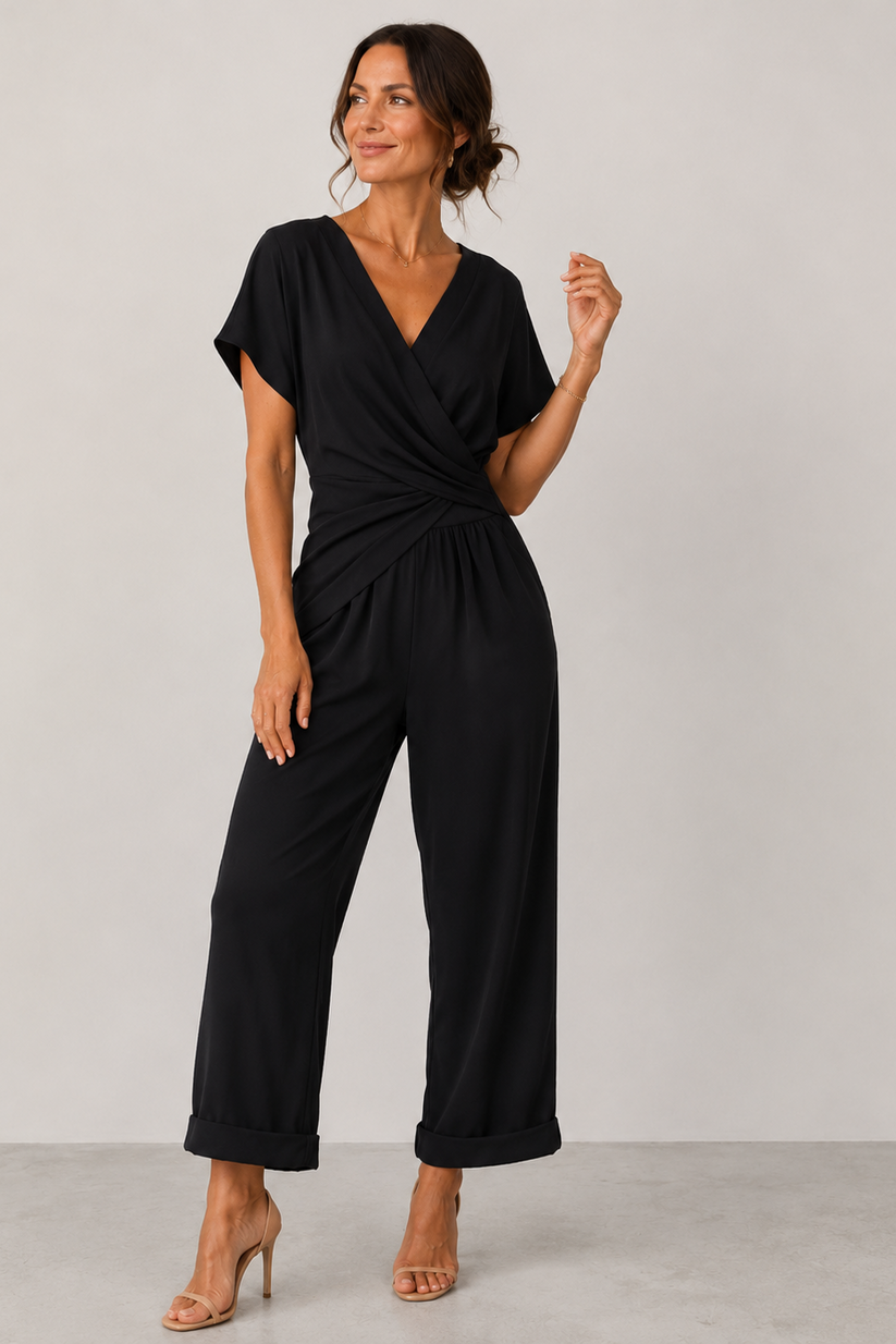 combinaison femme fluide bleu