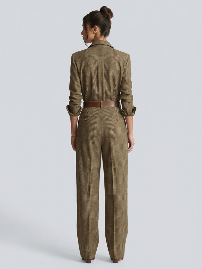 combinaison de travail femme marron