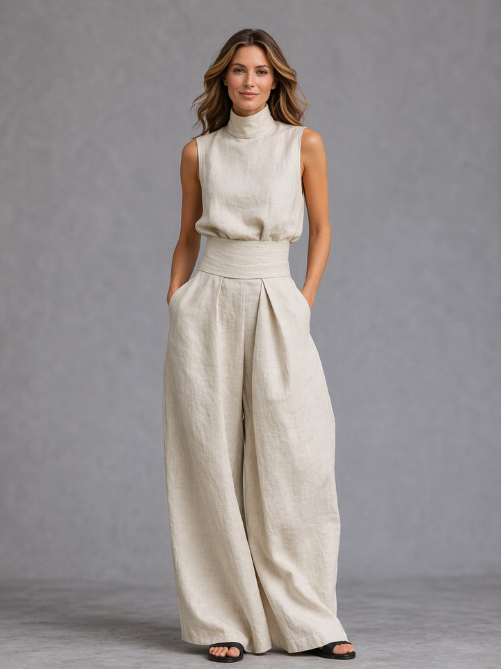combinaison femme été fluide blanc