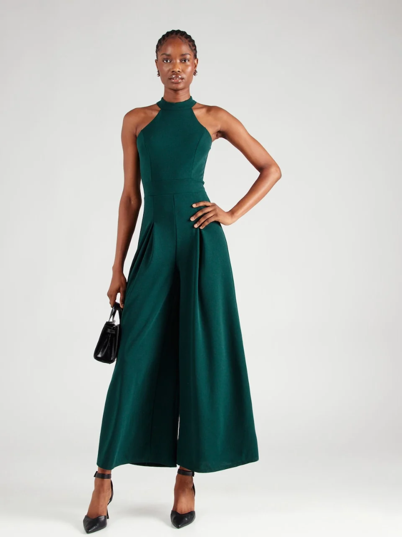 combinaison femme soirée chic en Vert Foncé