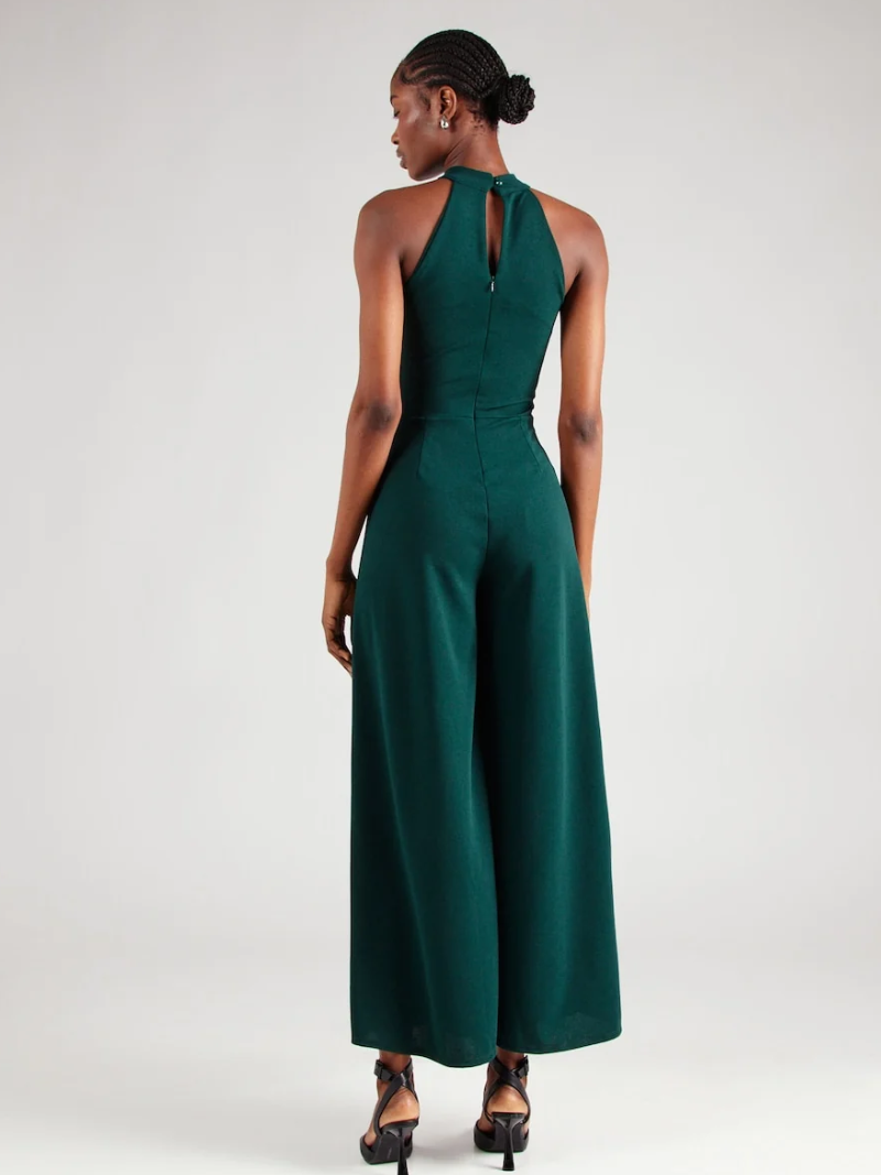 combinaison femme soirée chic en Vert Foncé