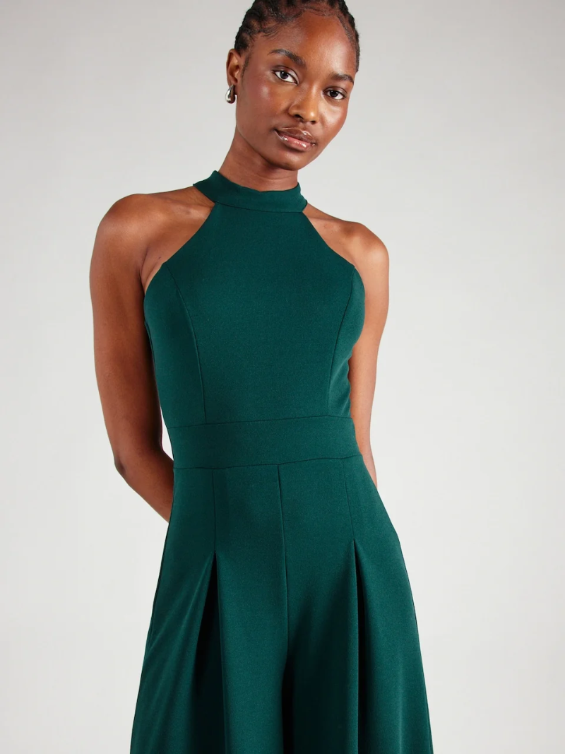 combinaison femme soirée chic en Vert Foncé