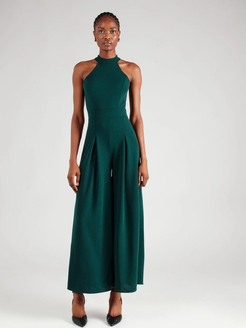 combinaison femme soirée chic en Vert Foncé