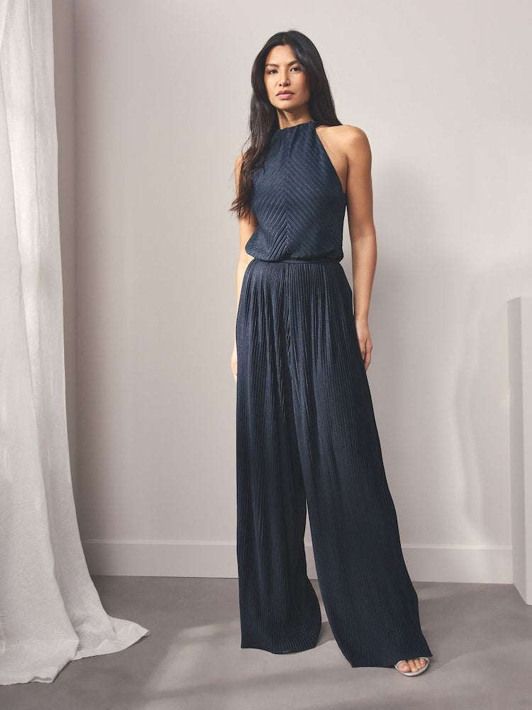 combinaison pantalon femme bleu
