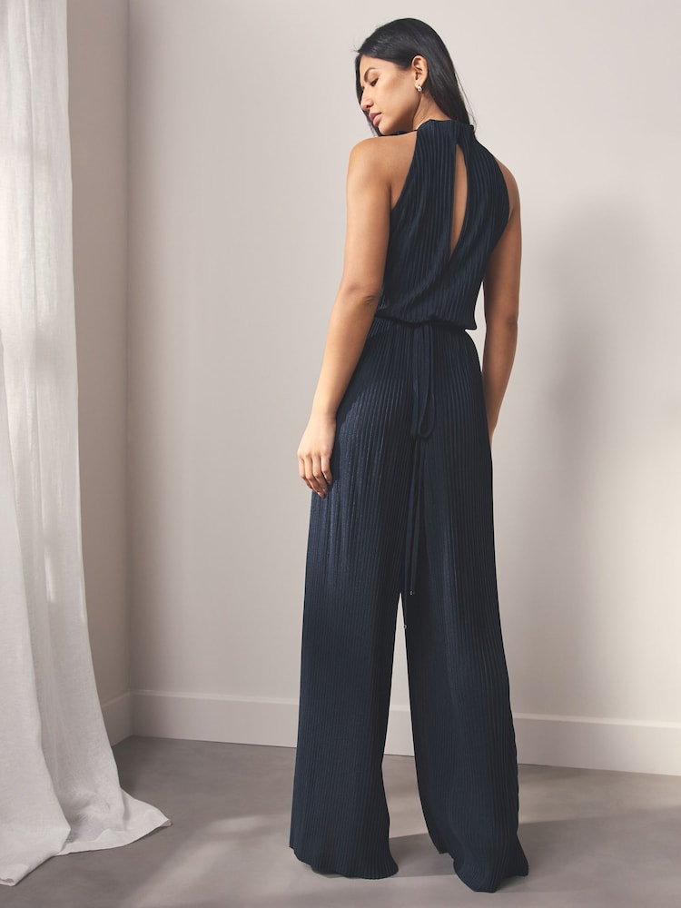 combinaison pantalon femme bleu