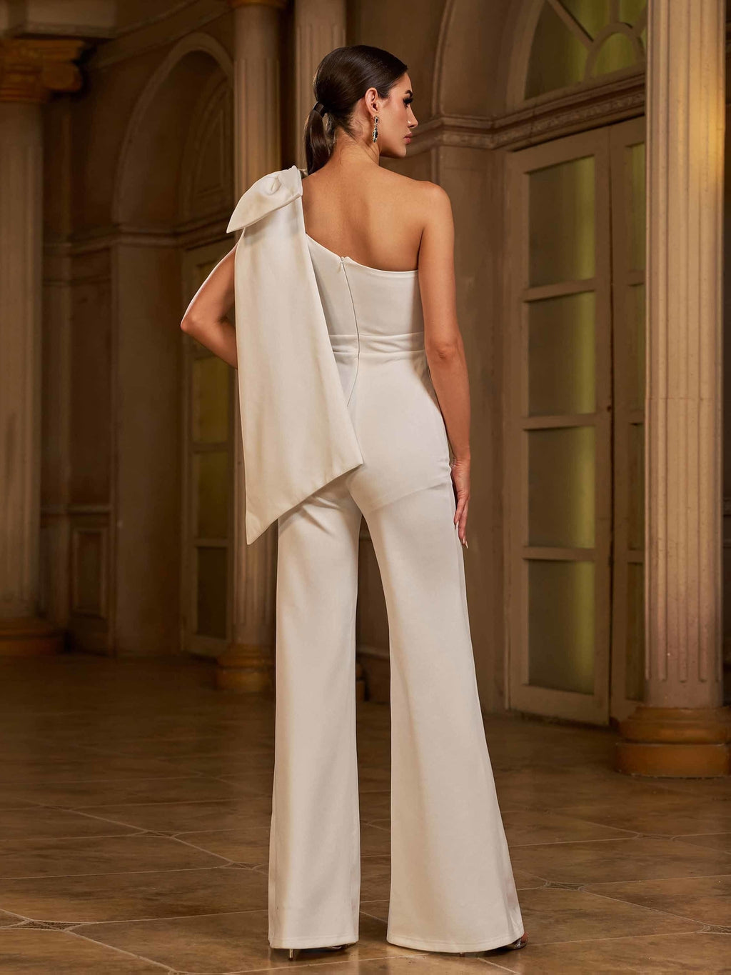 combinaison femme chic mariage - blanche moulant