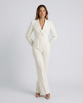 Combinaison pantalon à jambes larges et col à revers