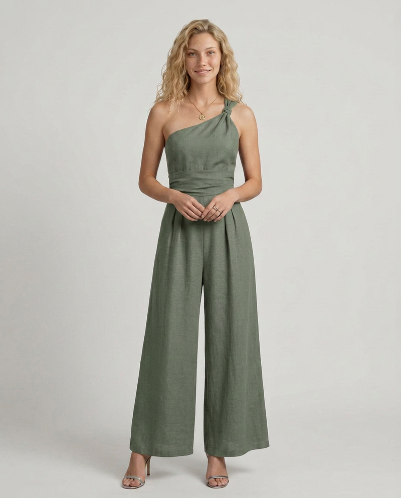 Combinaison asymétrique à jambes larges