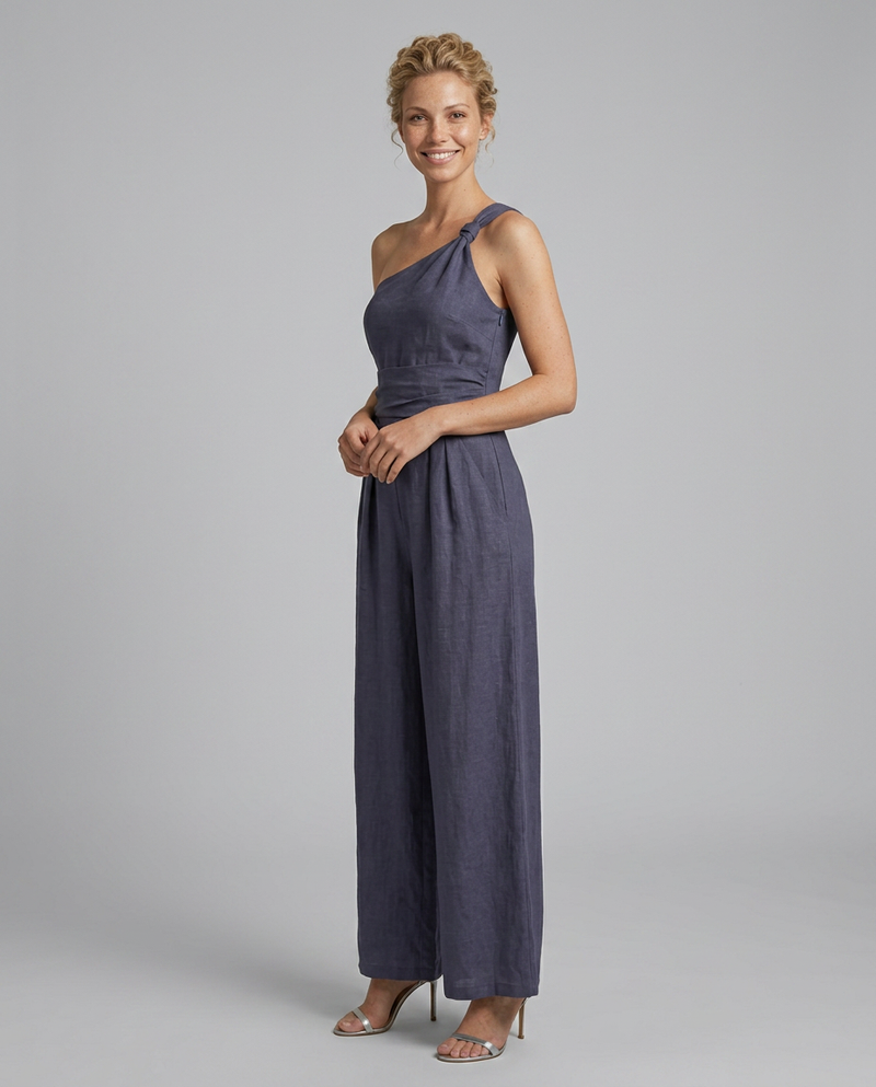 Combinaison asymétrique à jambes larges
