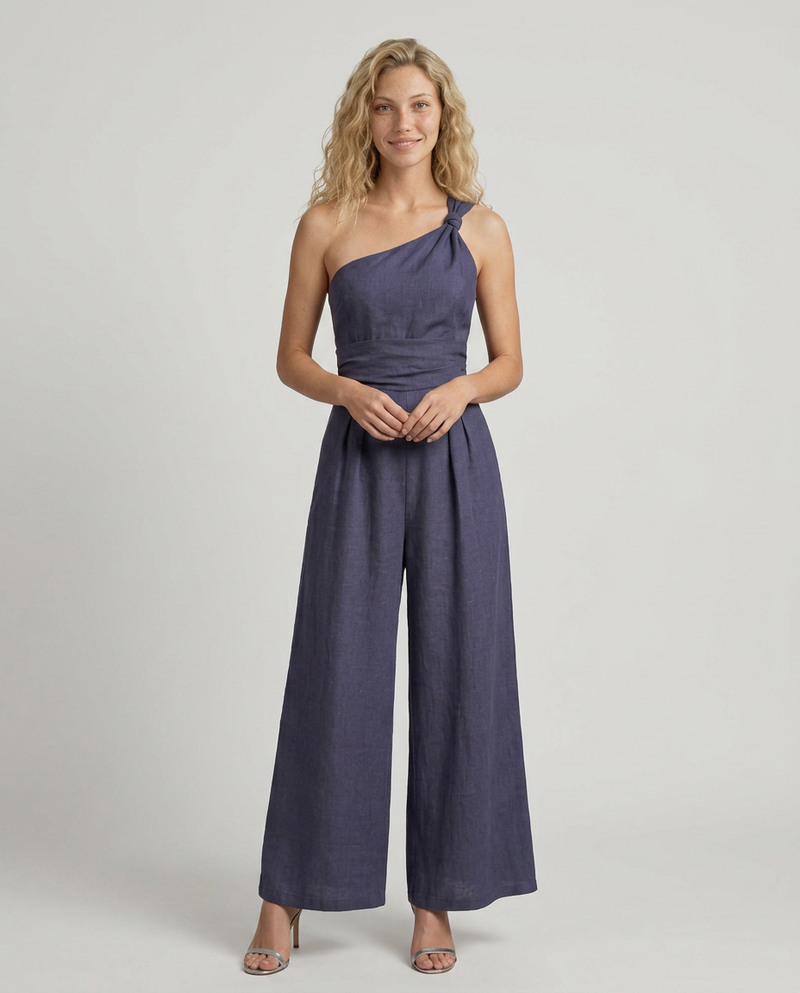 Combinaison asymétrique à jambes larges