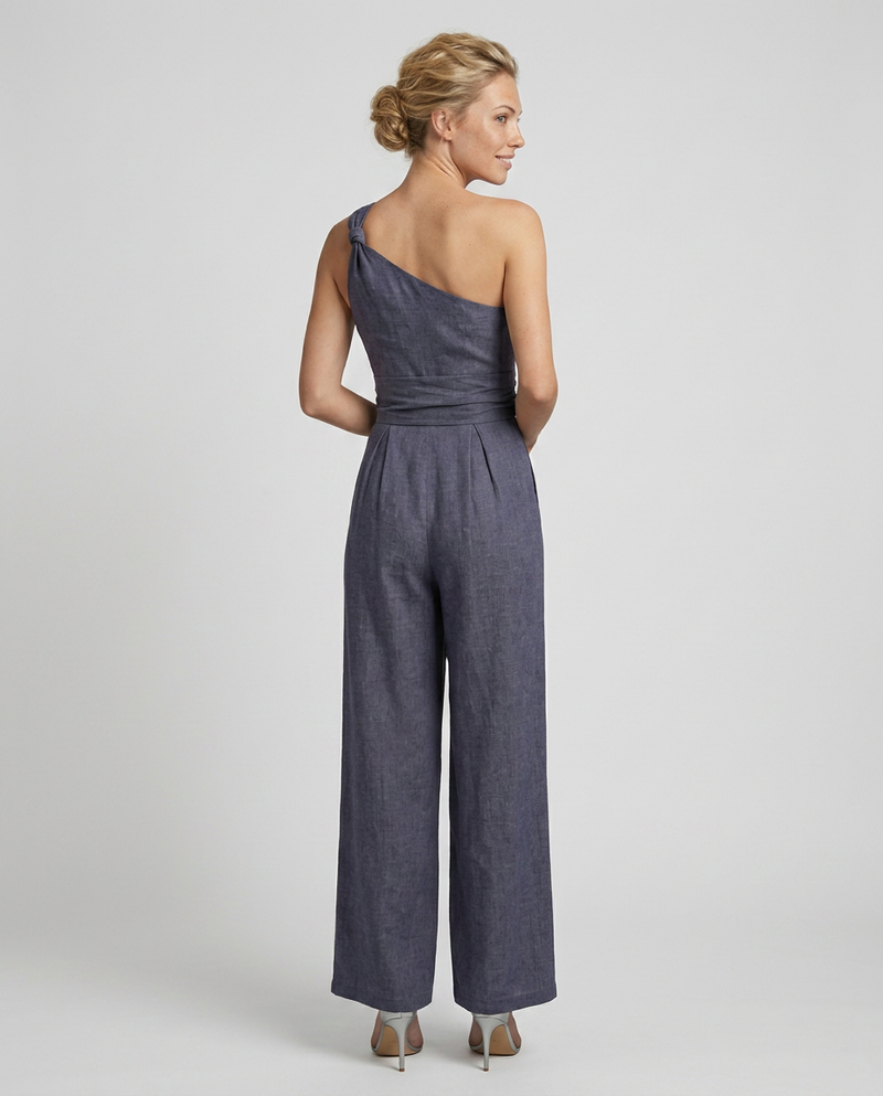 Combinaison asymétrique à jambes larges