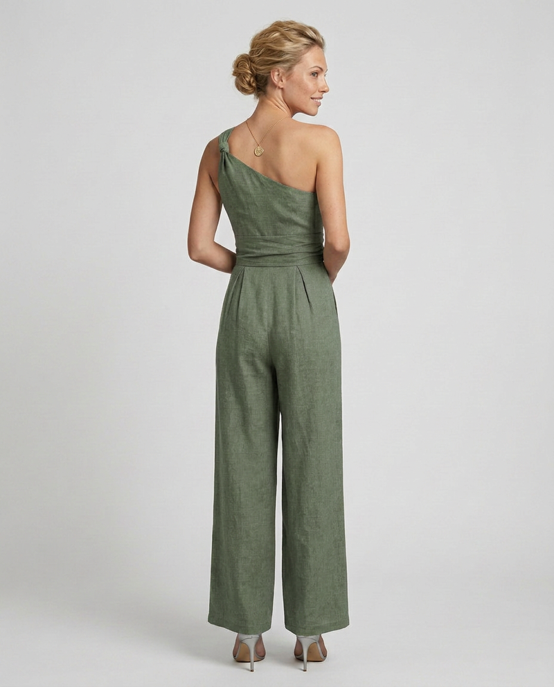 Combinaison asymétrique à jambes larges