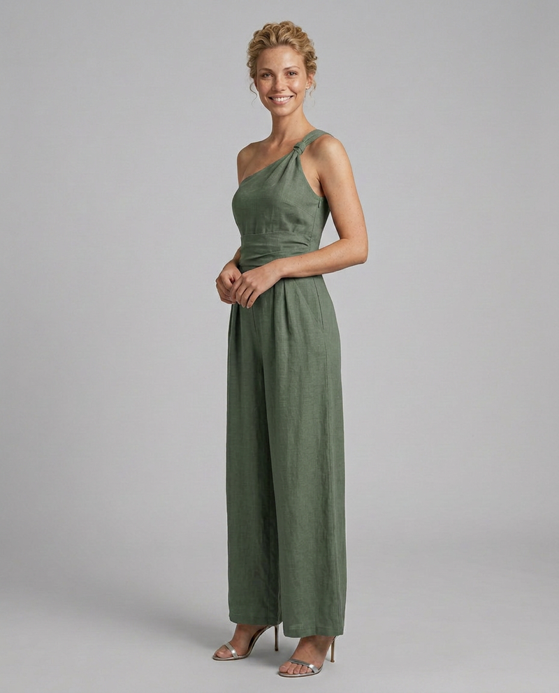 Combinaison asymétrique à jambes larges