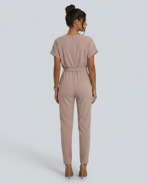 Combinaison à nouer à la taille et manches courtes