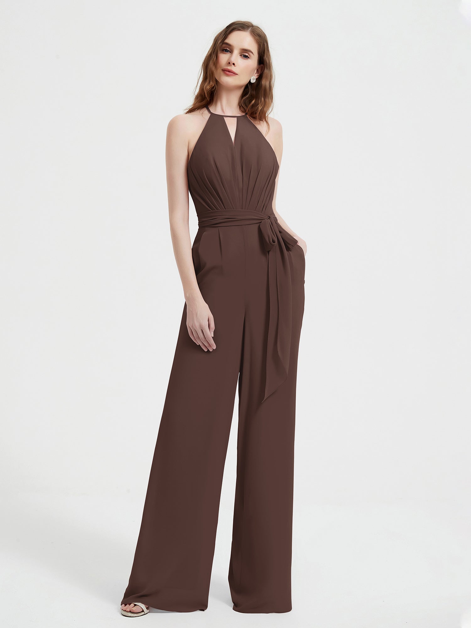 combinaison pantalon femmes, couleur marron