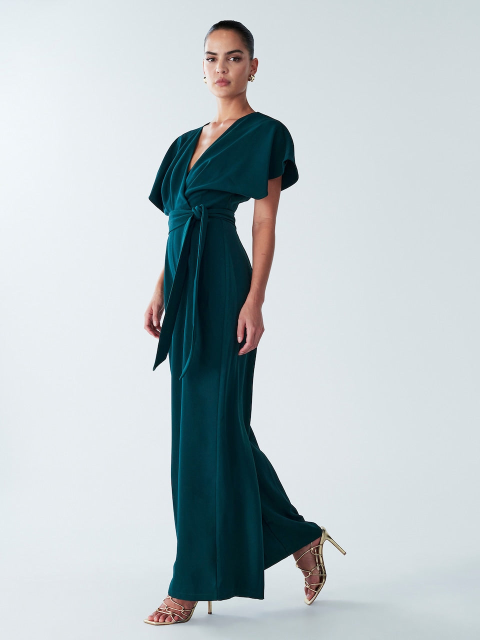 combinaison femme col v fluide