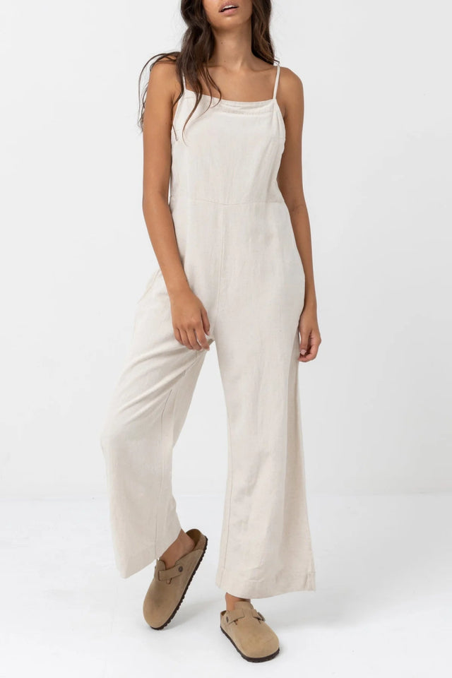 combinaison blanc femme en lin