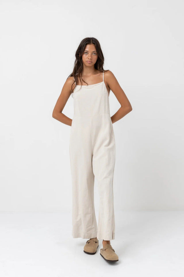 combinaison blanc femme en lin