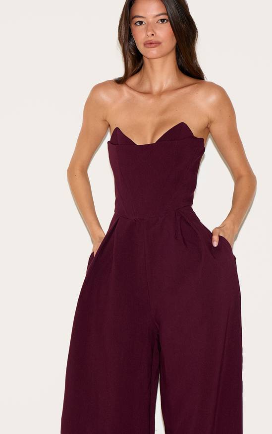 combinaison femme soirée rose avec dos nu et taille froncée