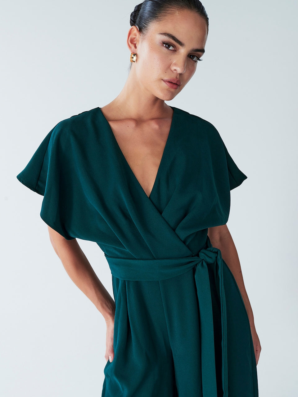 combinaison femme col v fluide
