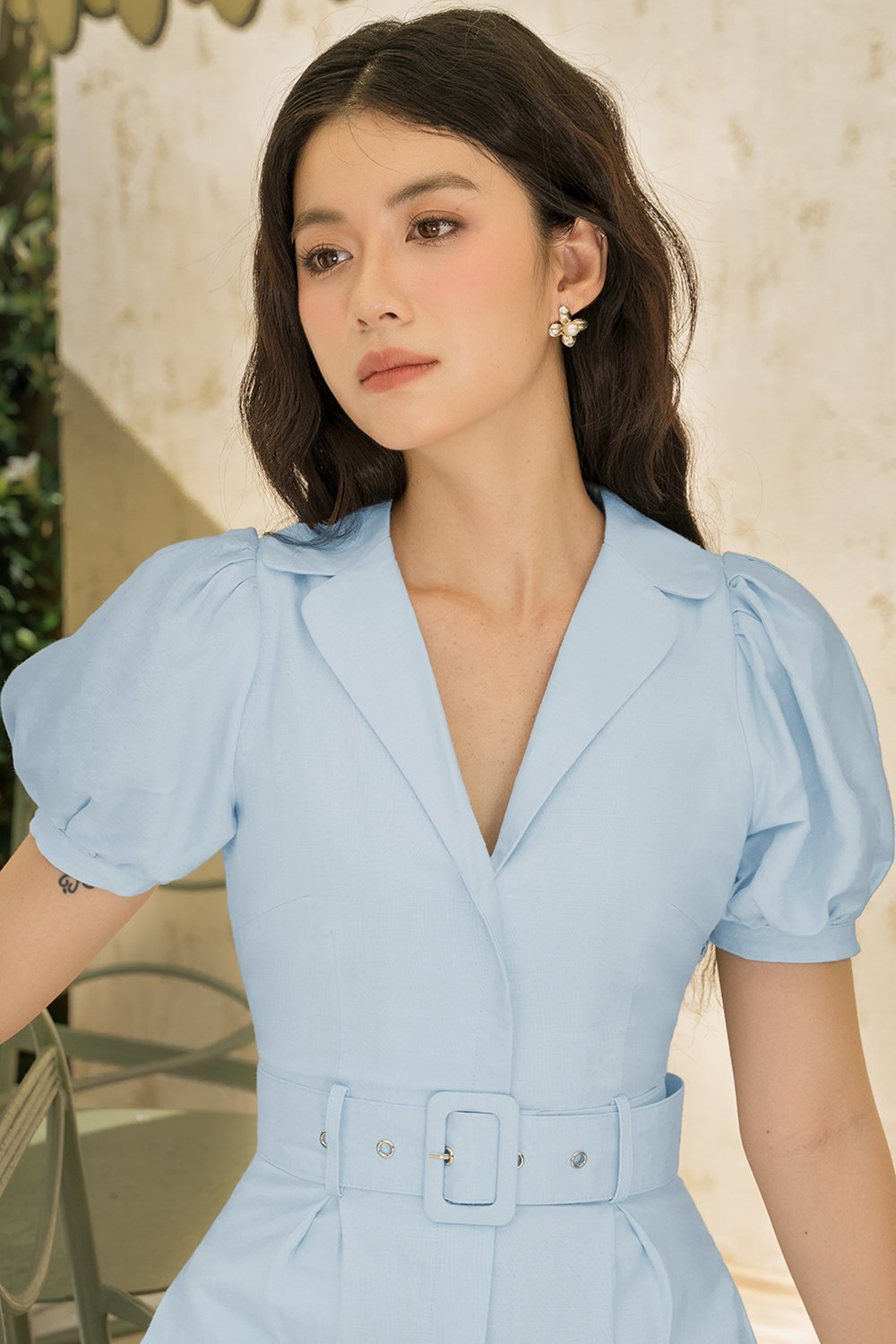 combinaison femme fluide chic avec Boutons