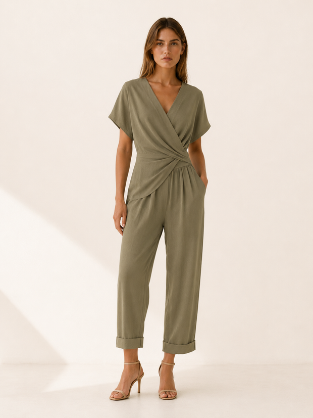 combinaison femme fluide bleu